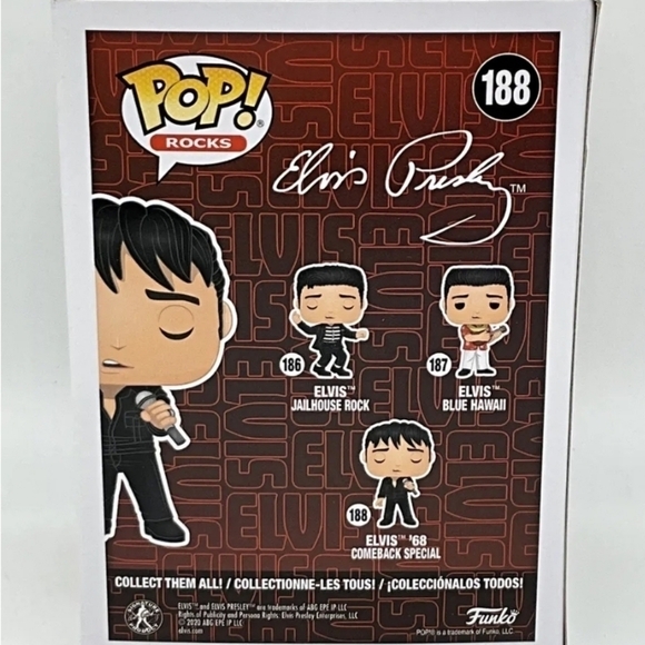 Funko- Pop Rocks 188 Elvis Pressley '68 Comeback - Picture 3 of 6